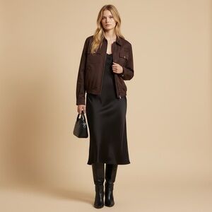 MIU MIU Washed Gabardine Blouson Jacket It36